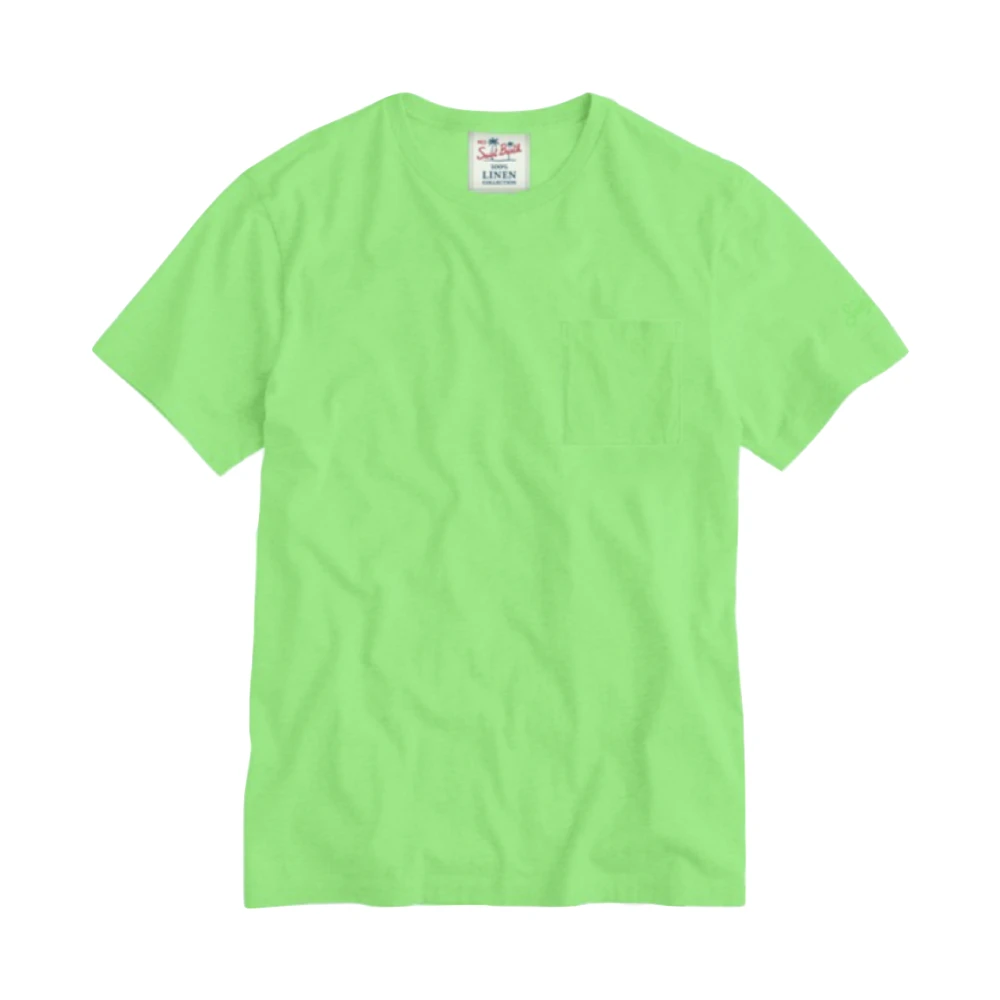 MC2 Saint Barth Heren Linnen T-shirt Diverse Kleuren Green Heren