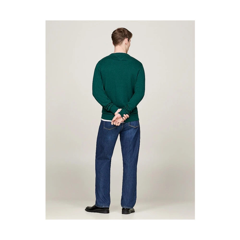 Tommy Hilfiger Groene Gebreide Trui Regular Fit Green Heren