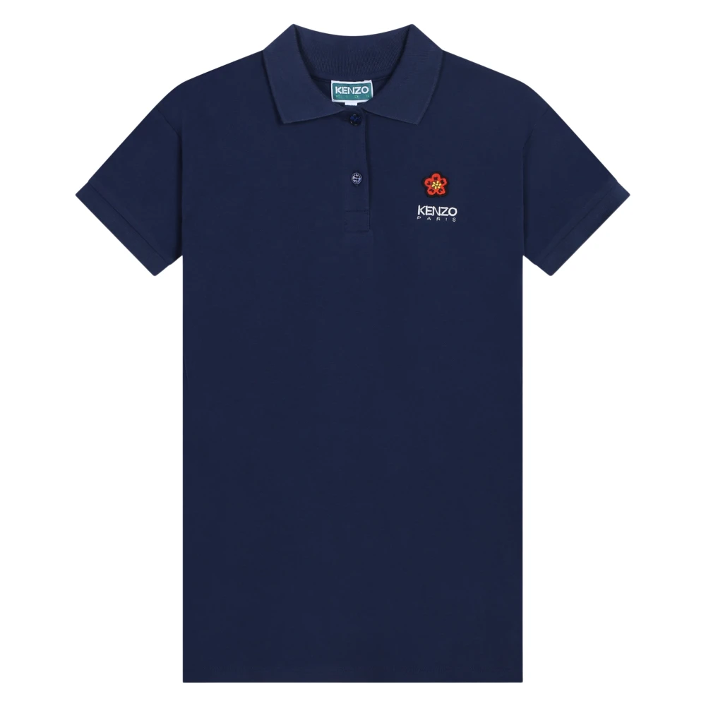 Kenzo Girls Blue Dresses, 8 Y, Boke Flower Polo Dress