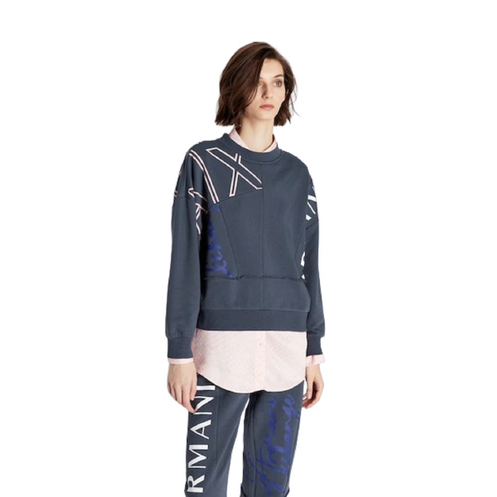 Armani Exchange Unieke Grijze Trui voor Vrouwen Gray Dames