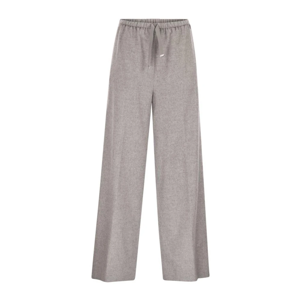 Herno Donna Grigio - Pantaloni Ampi Con Coulisse - Trousers - M