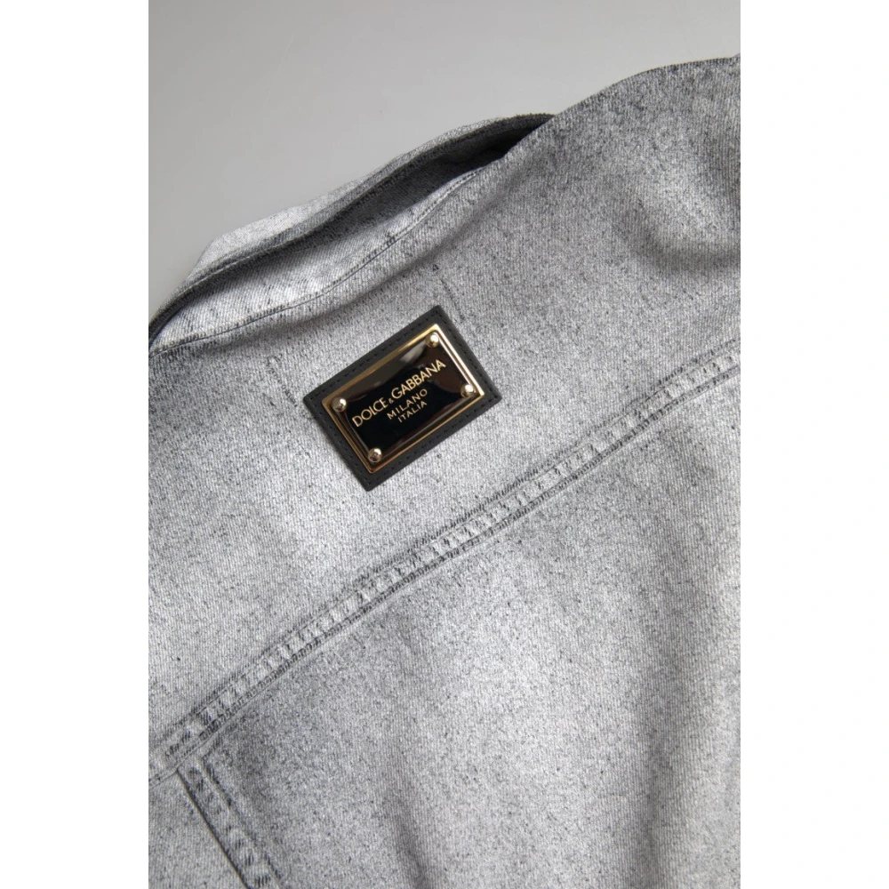 Dolce & Gabbana Elegante grijze denimjack Gray Heren