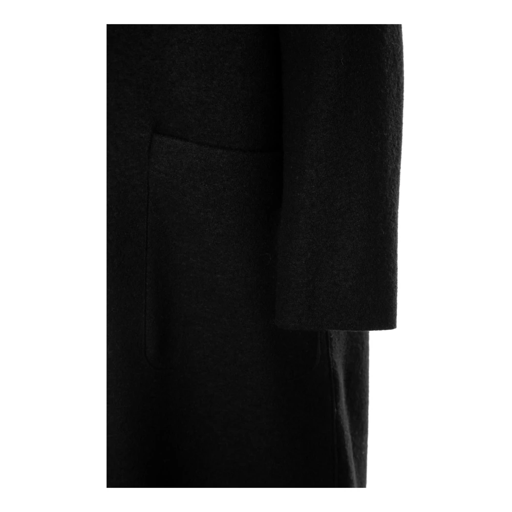 Harris Wharf London Gekookte Wollen Mantel Black Dames