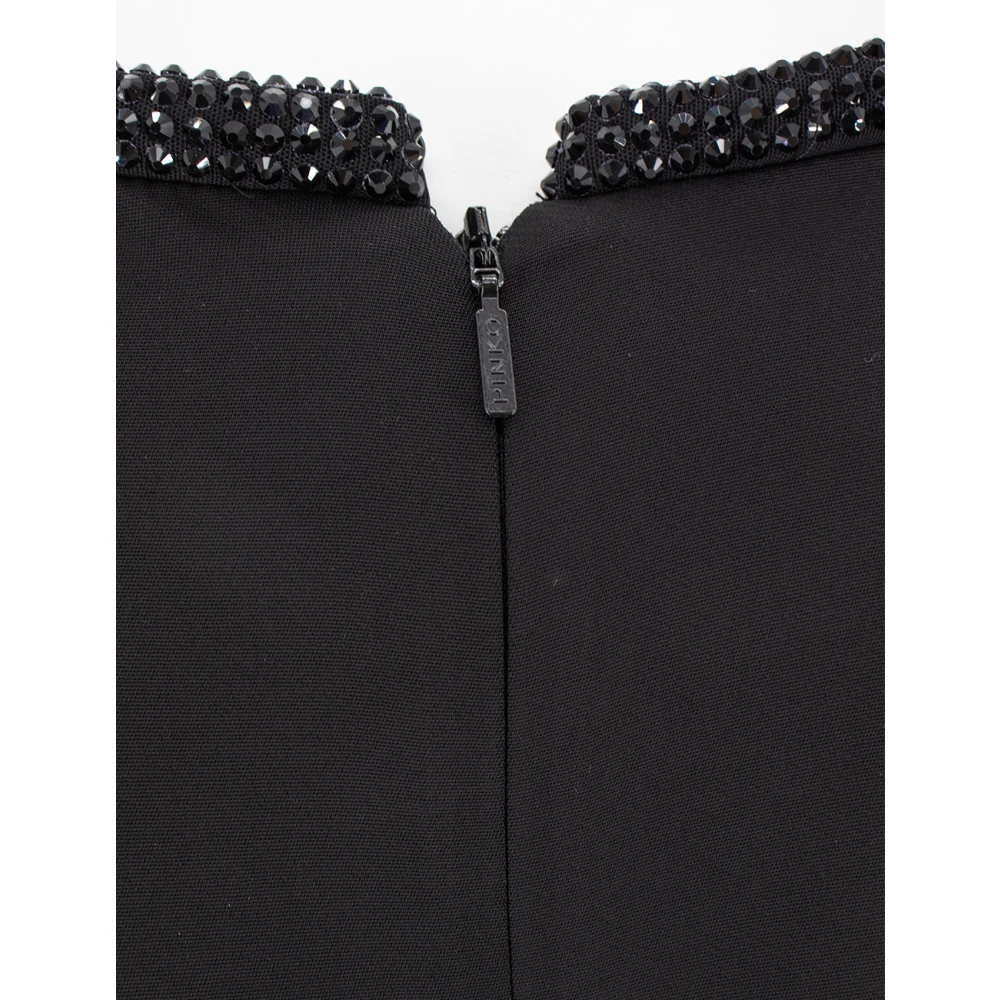 pinko Rhinestone Sheath Jurk Black Dames