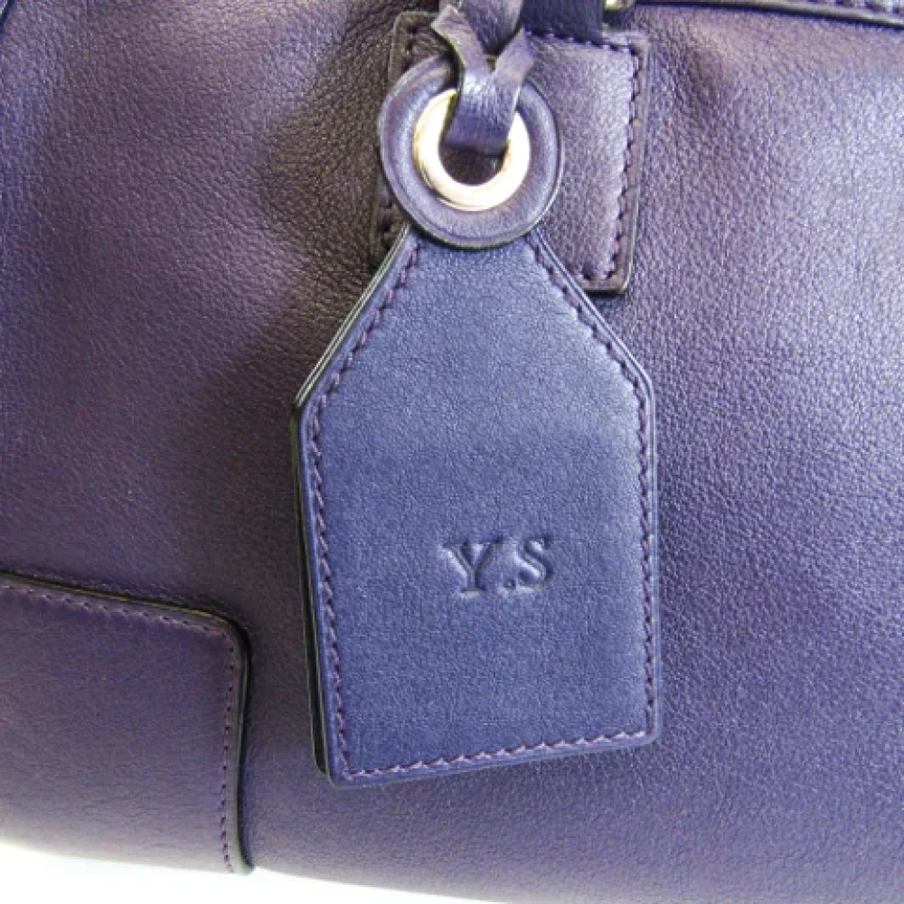 Loewe Pre-owned Leather handbags Purple Dames