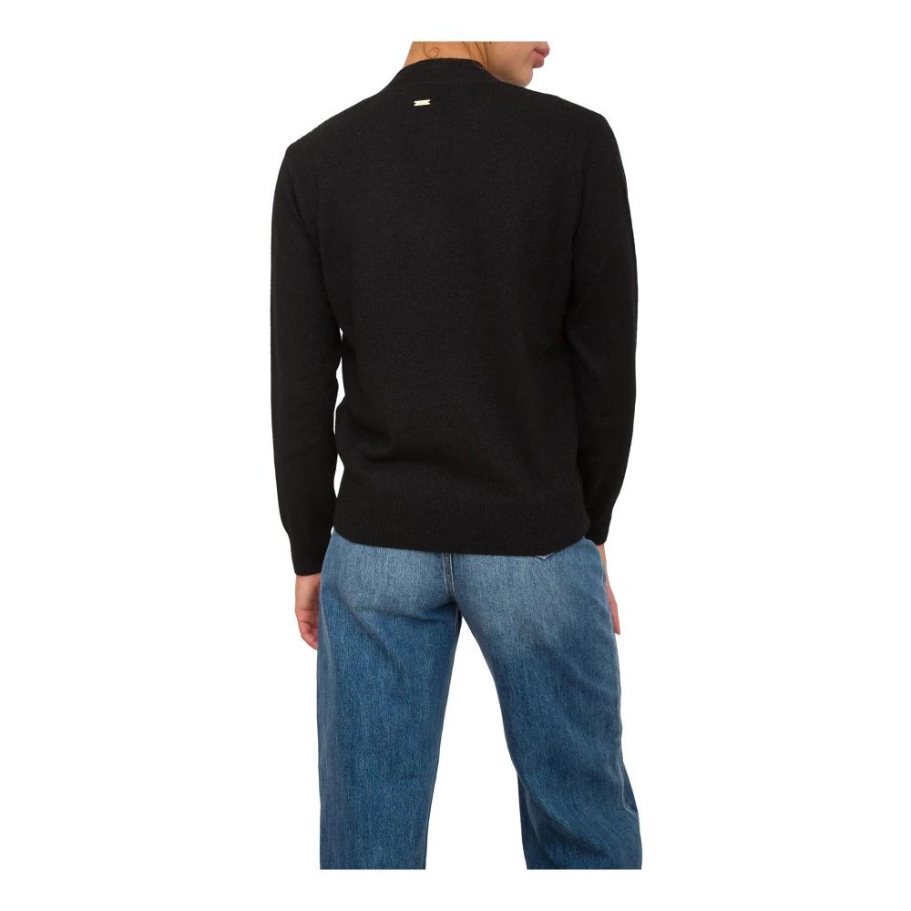 Armani Exchange Zwarte Cardigan Trui Stijlvolle Mode Black Dames