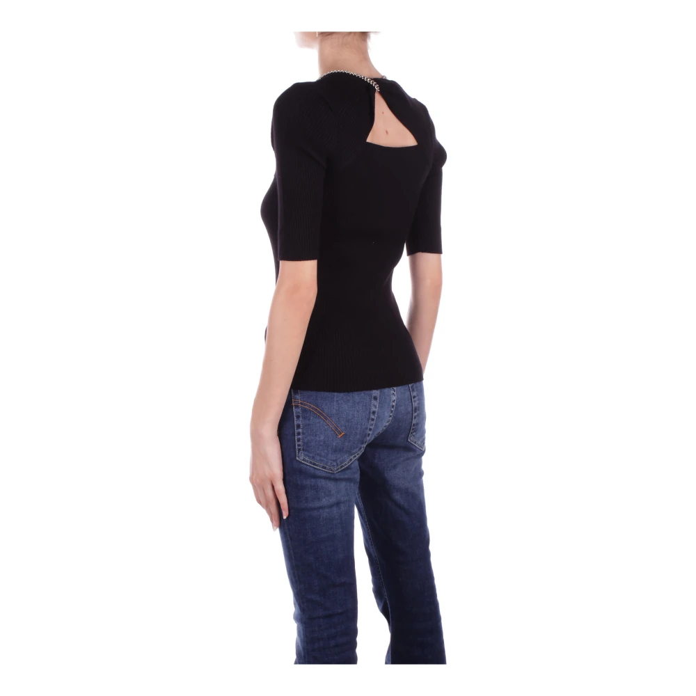 Liu Jo Zwarte Sweater met Cut-Out Details Black Dames