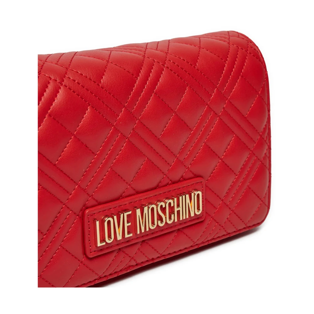 Love Moschino Rode Gewatteerde Schoudertas Red Dames