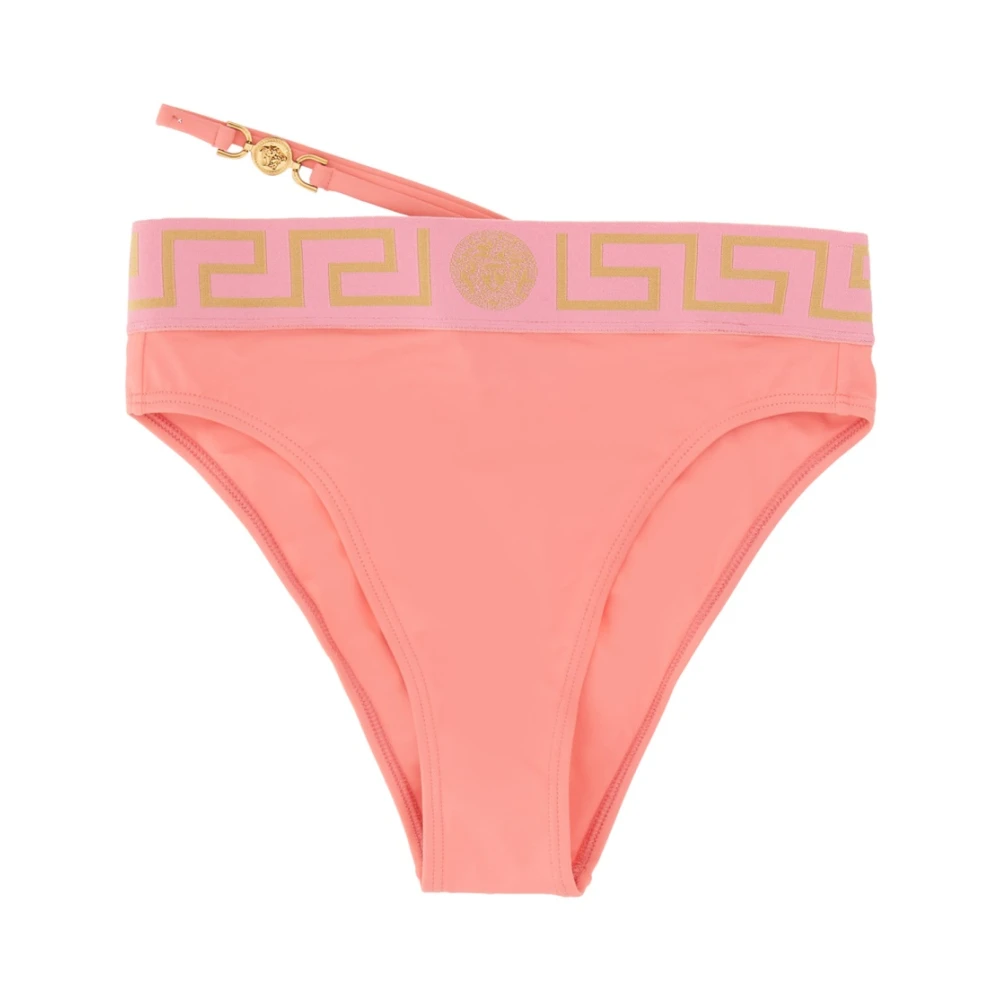 Versace Griekse Border Bikini Slips Pink Dames