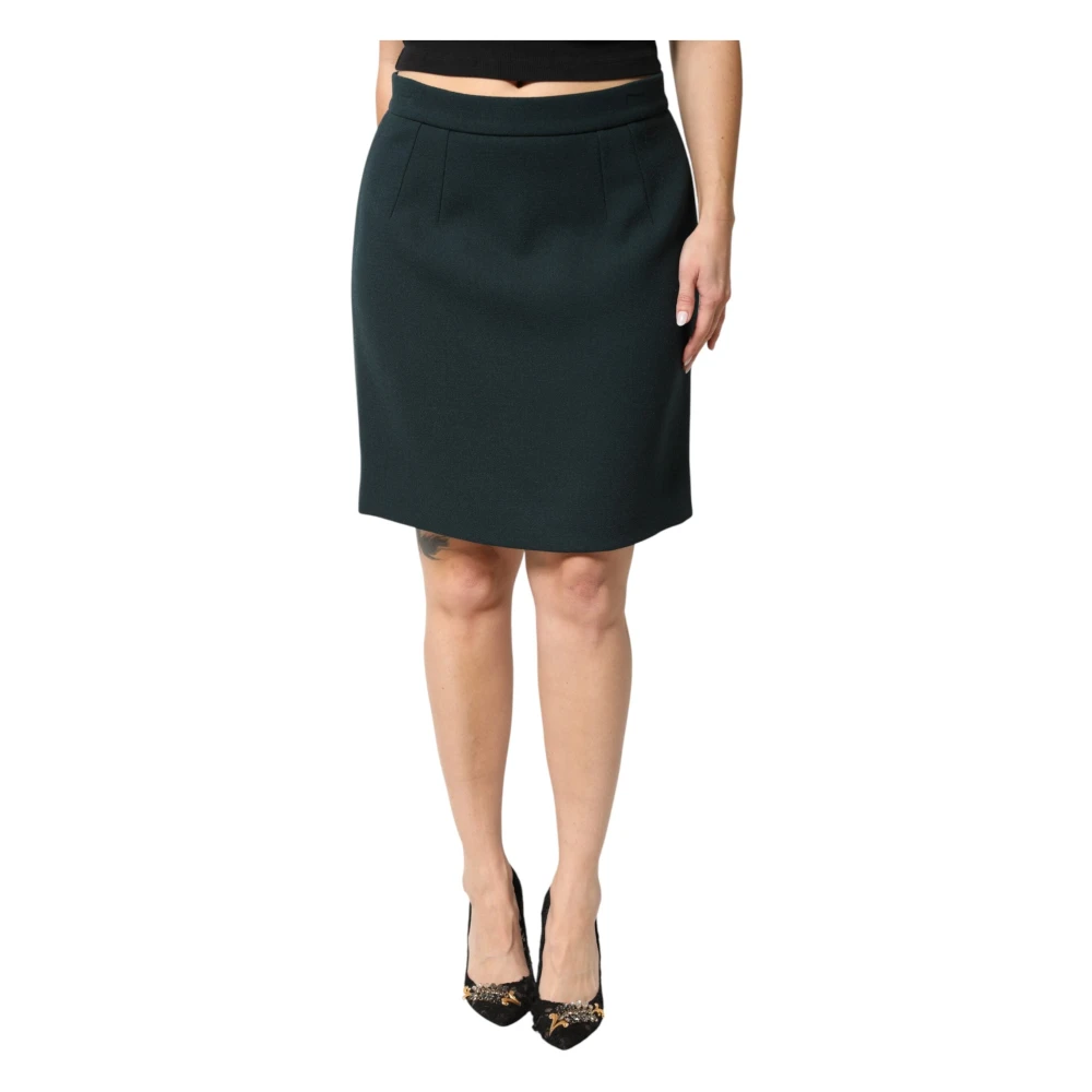 Dolce & Gabbana Women's Green Mid Waist Mini Skirt - Short Skirts - Xl - Skirts