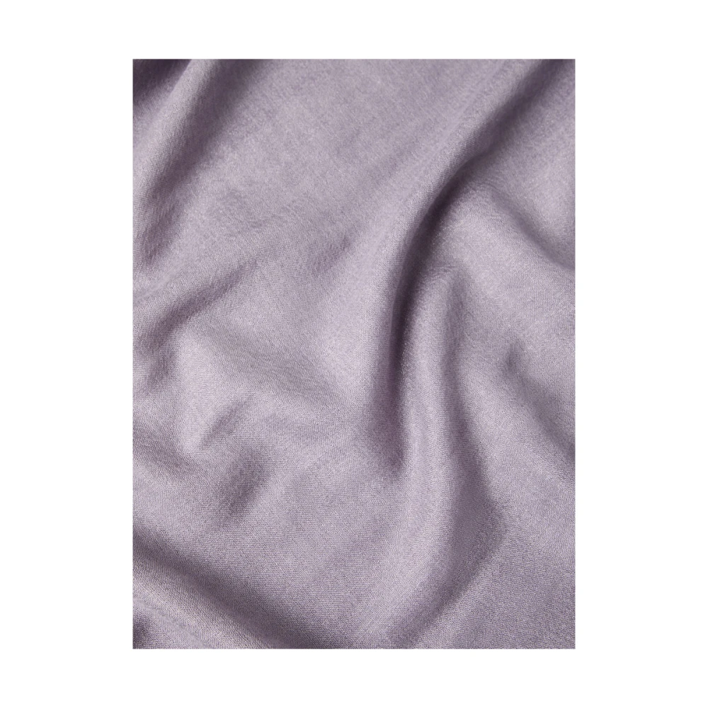 BRUNELLO CUCINELLI Lila Fringed Sjaal Purple Dames