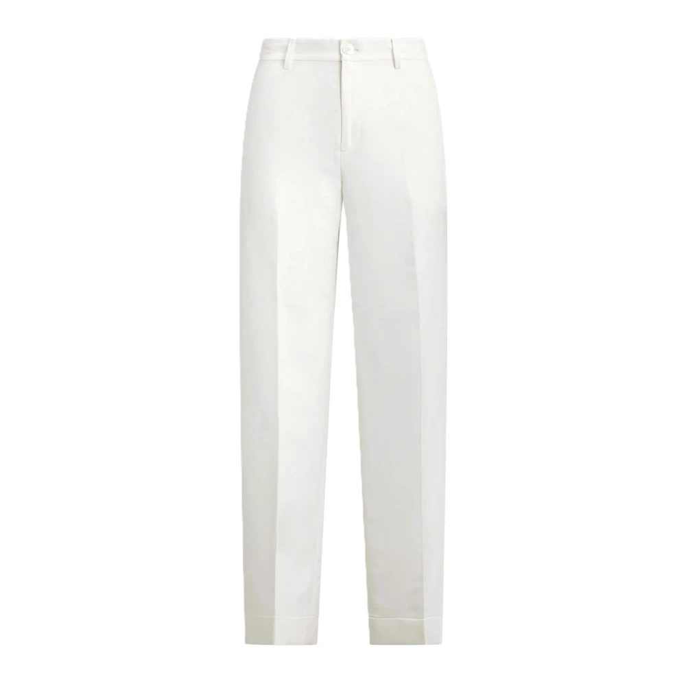 Ralph Lauren Women's White Sendon Cropped Pleated Trousers - Wide Trousers - Xs - Trousers