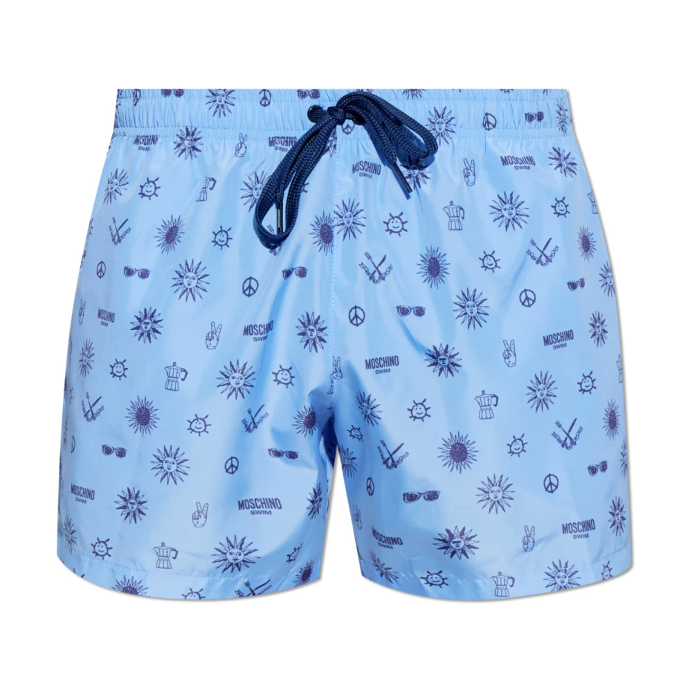 Moschino Uomo Blu Costumi Da Bagno, Xl, New,