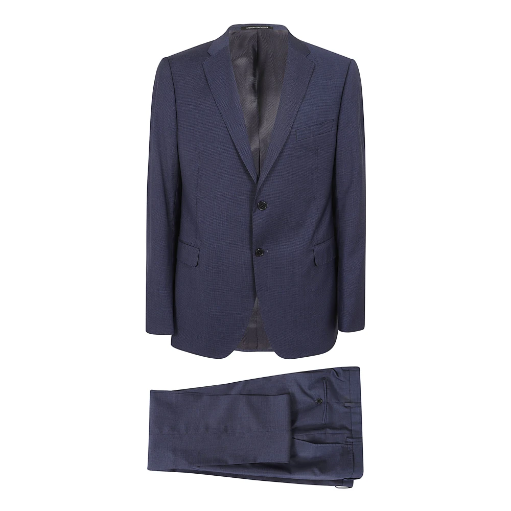 Emporio Armani 915 Suit Stijlvol en SEO-vriendelijk Blue Heren