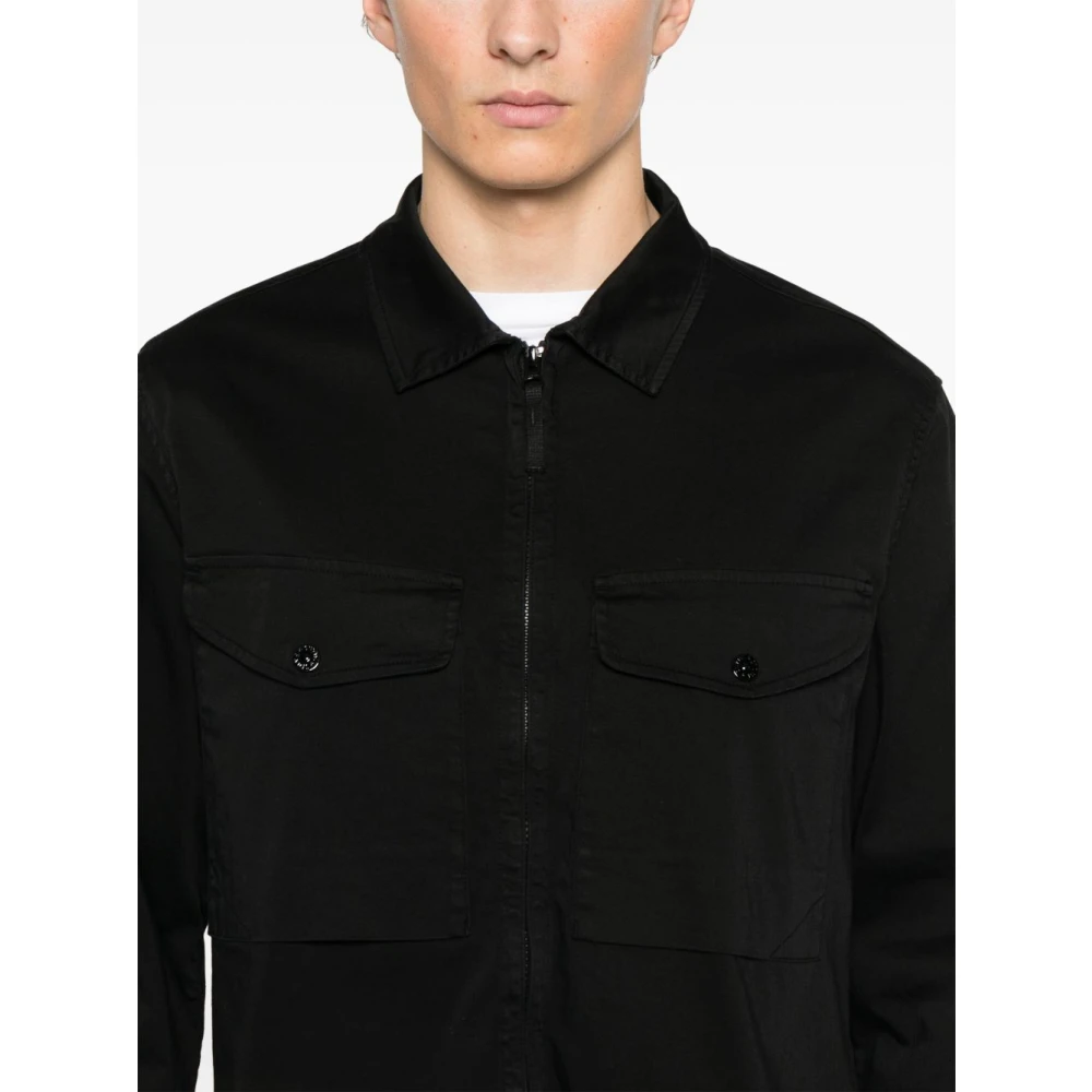 Stone Island Zwarte Shirt voor Mannen Black Heren