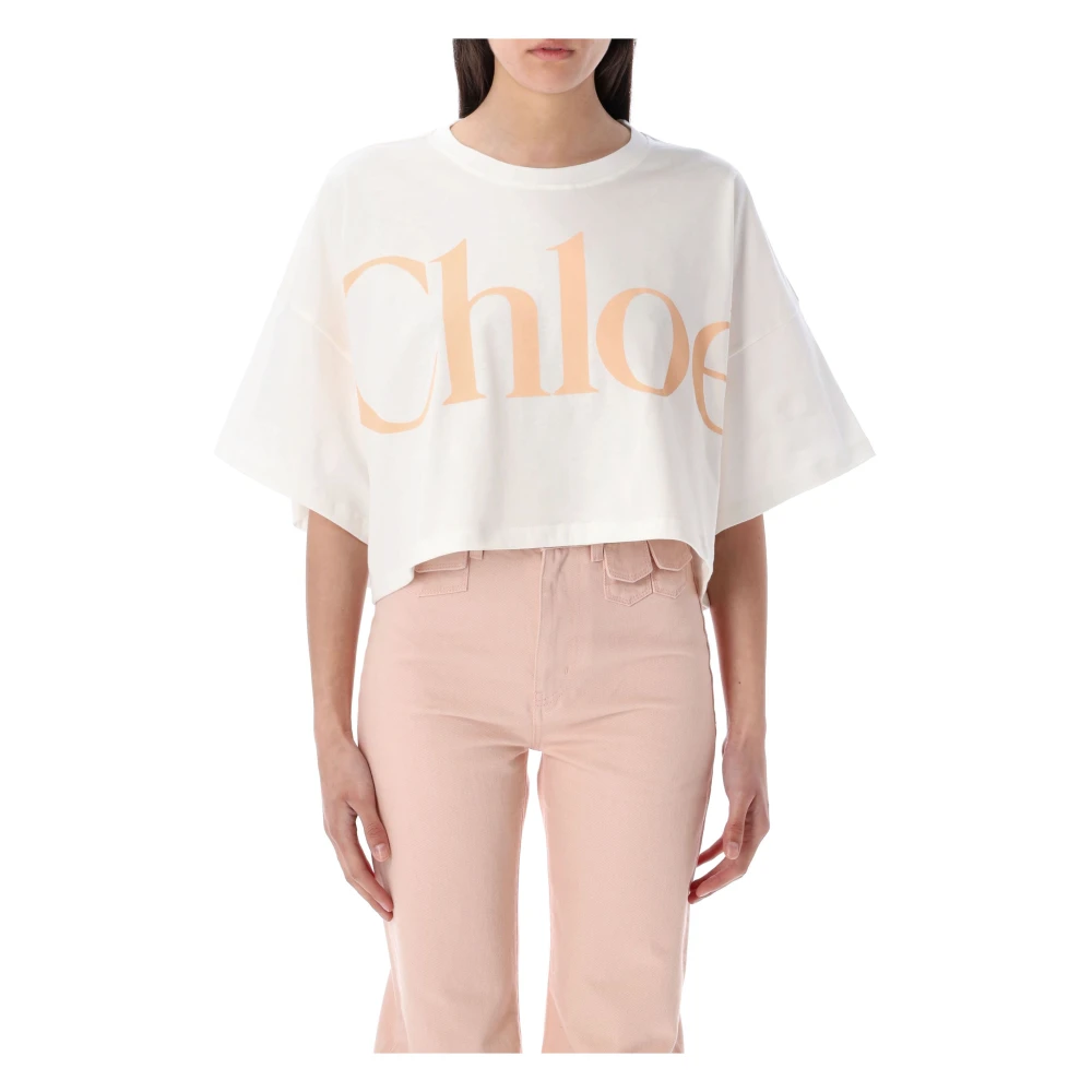 Chloé - Tops > T-Shirts - White - Chloé - Modalova