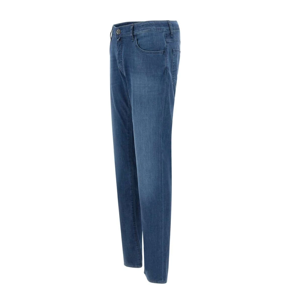 Jacob Cohën Blauwe Stretch Denim Jeans Blue Heren