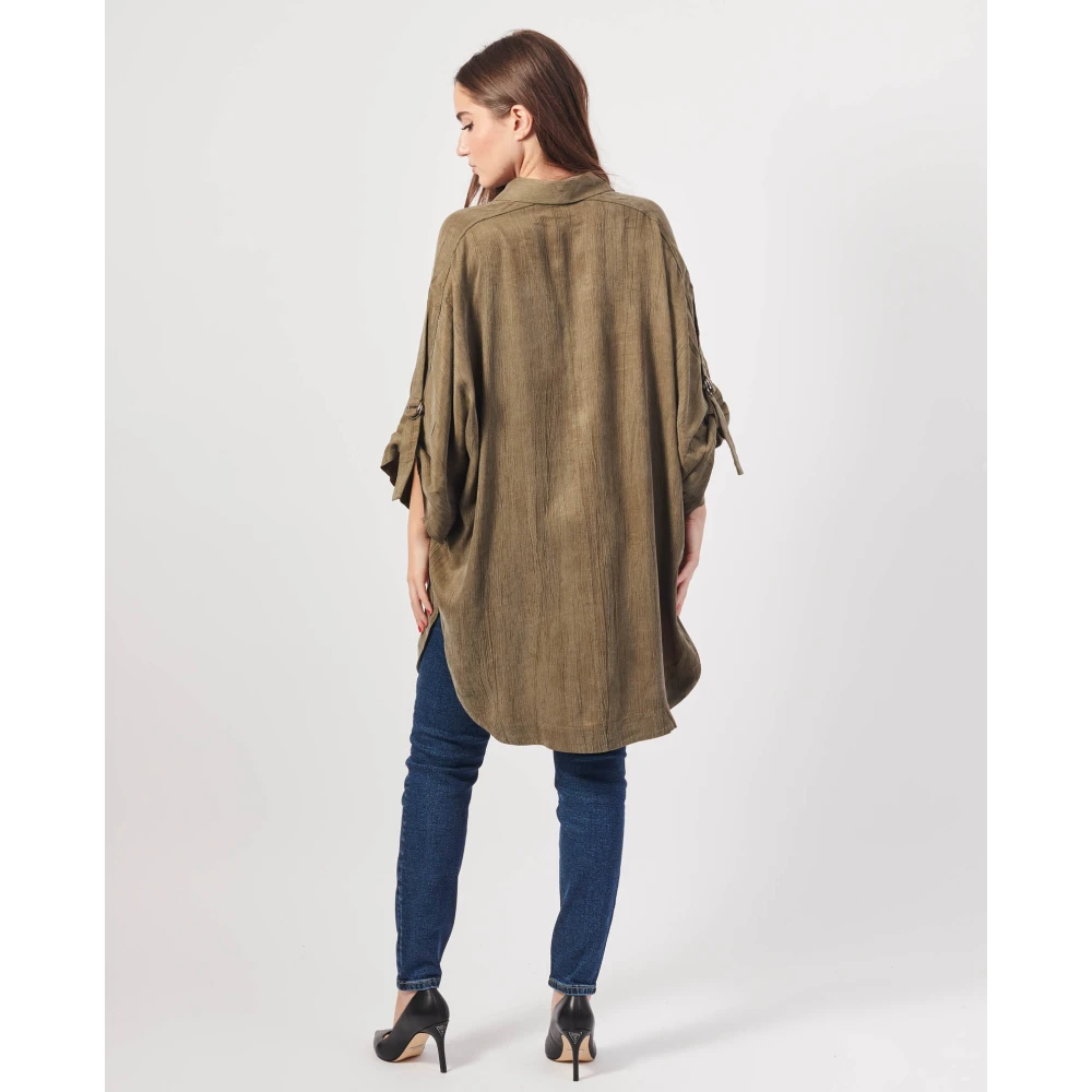 Hugo Boss Groene Chemisier Jurk Dacta Model Green Dames