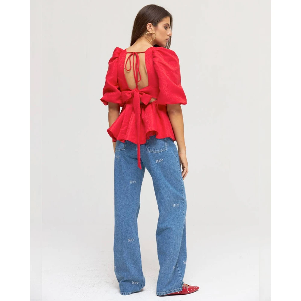 Harper & Yve Lange mouw top Vivian-Ls Red Dames