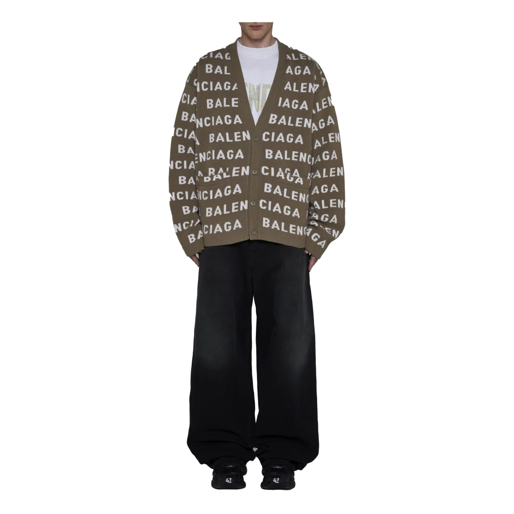 Balenciaga Stijlvolle Sweaters in Wit Blauw Multicolor Heren