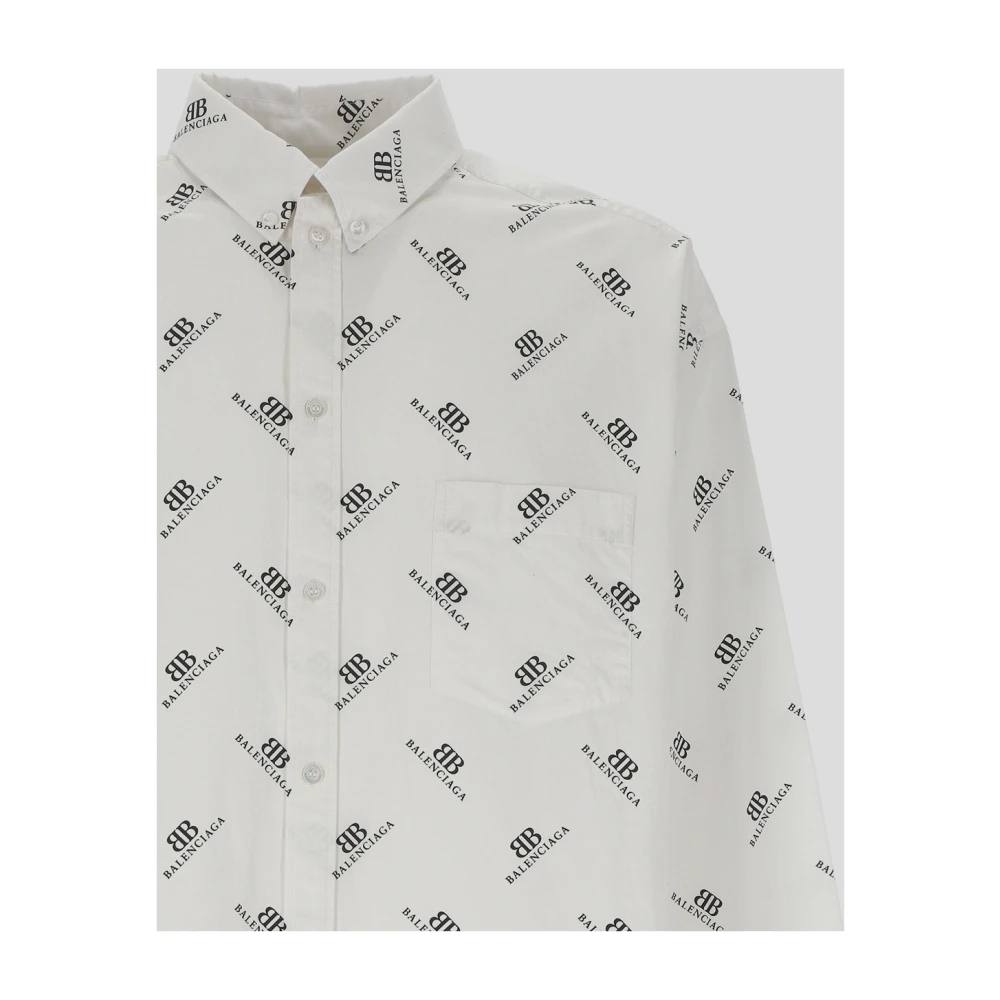 Balenciaga Katoenen Logo Shirt Multicolor Heren