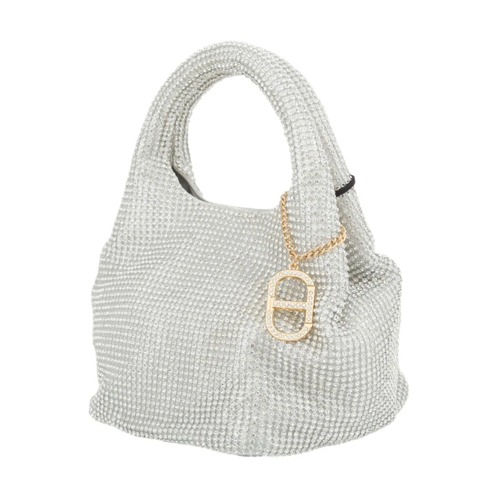 Twinset Zilveren Mini Hobo Tas Gray Dames