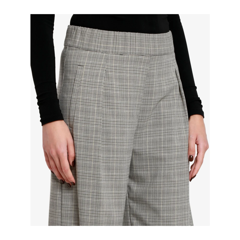 Semicouture Grijze Wollen Blend Prince of Wales Gray Dames