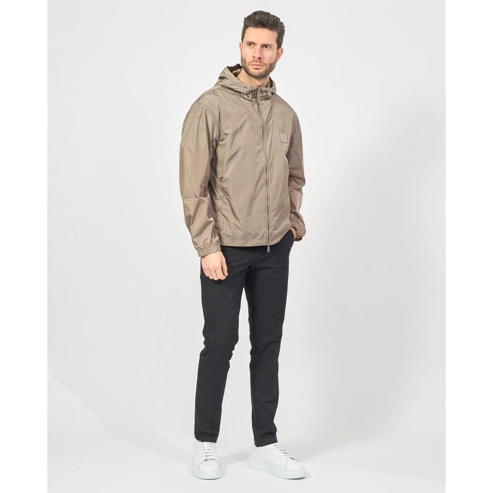 Armani Exchange Bruine Lente Hooded Jas Brown Heren
