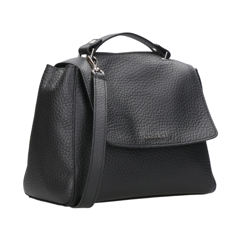 Orciani Zwarte Korrelleer Schoudertas Black Dames