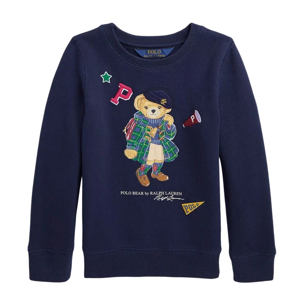 Ralph Lauren Blue Sweatshirt - Female - Kids Sweatshirts - 4 Y - Kids