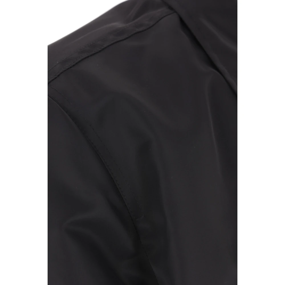 Amiri Zwarte Nylon MA Print Jas Black Heren