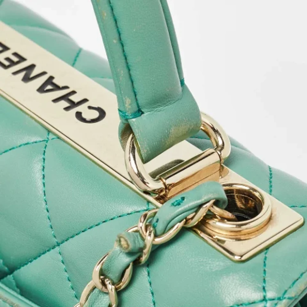 Chanel Vintage Pre-owned Leather handbags Green Dames