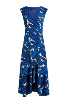 printed-v-neck-dress