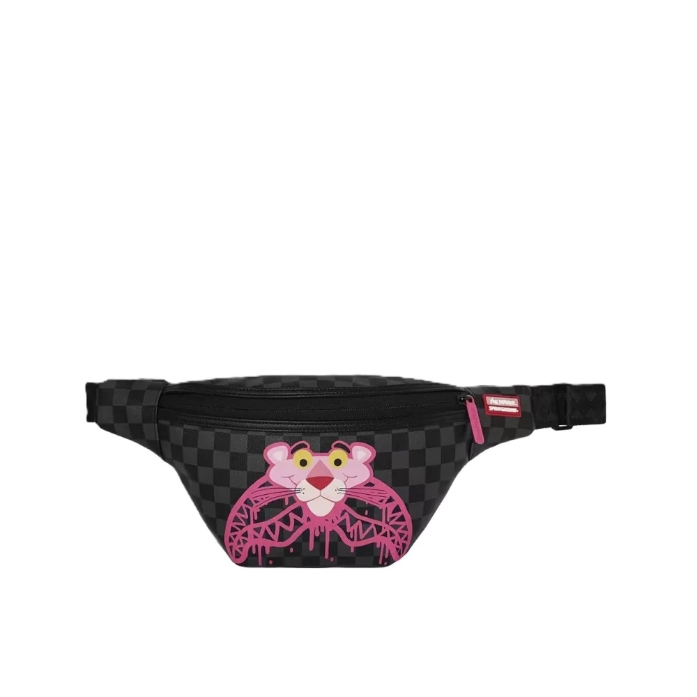 Sprayground Men's Multicolor Bum Bags, One Size, Pink Panther Drippy Diamonds Savvy Crossbody