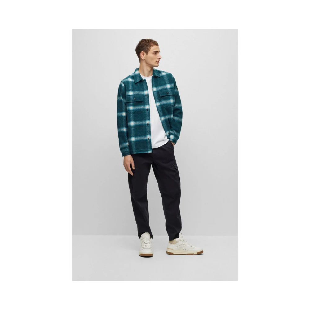 Hugo Boss Casual overhemd lange mouwen groen Green Heren