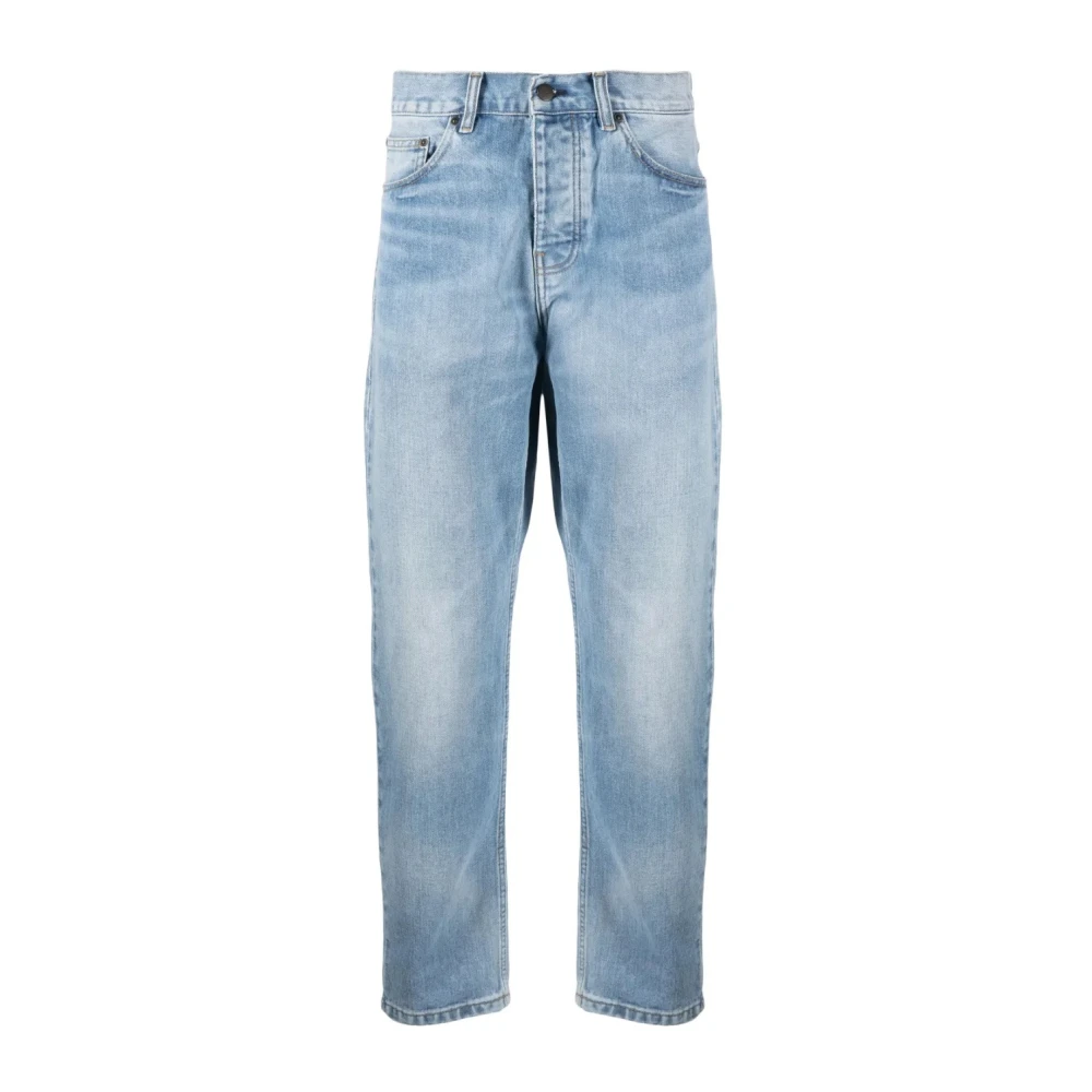 Carhartt Wip Straight Cut Jean With Details - Male - Slim Fit Jeans - Blue - W33 - Jeans