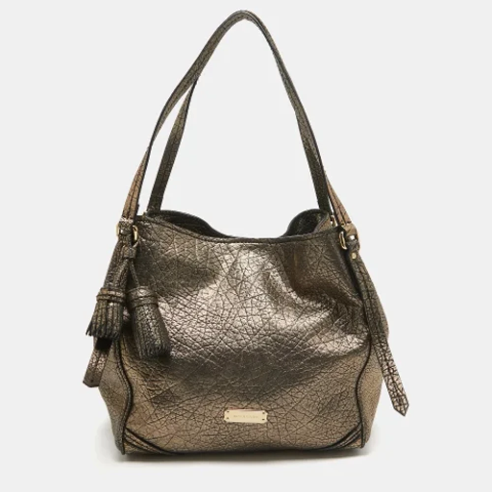 Burberry Vintage Pre-owned Leather totes Gray Dames