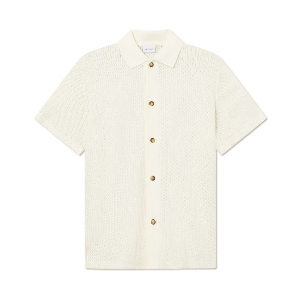 Les Deux Men's Beige Short Sleeve Shirts, S, Short Sleeve Shirt