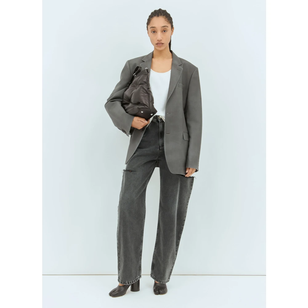 Maison Margiela Wide-leg Cut-Out Jeans Black Dames