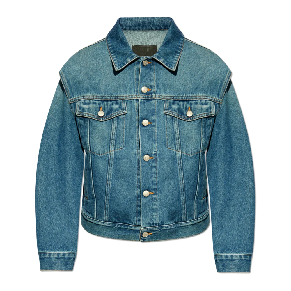 MM6 Maison Margiela Denim jas Herfst-Winter 2024 Vrouwen Blue Dames
