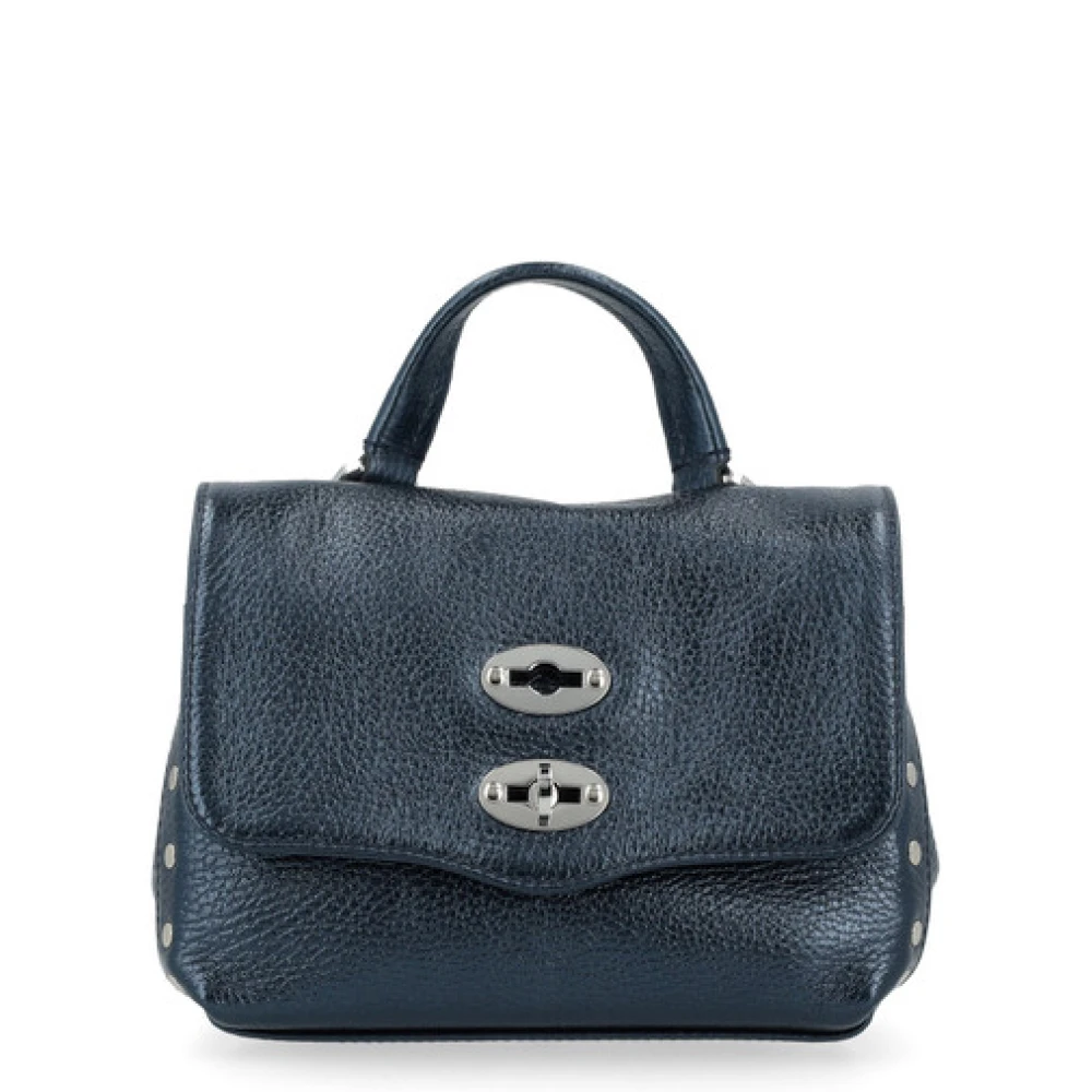 Zanellato Blauwe Dagelijkse Metalen Postina Tas Blue Dames