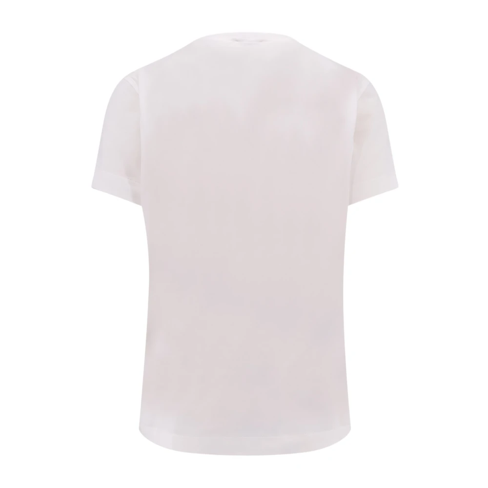 BRUNELLO CUCINELLI Katoenen T-shirt met Monili-detail White Dames