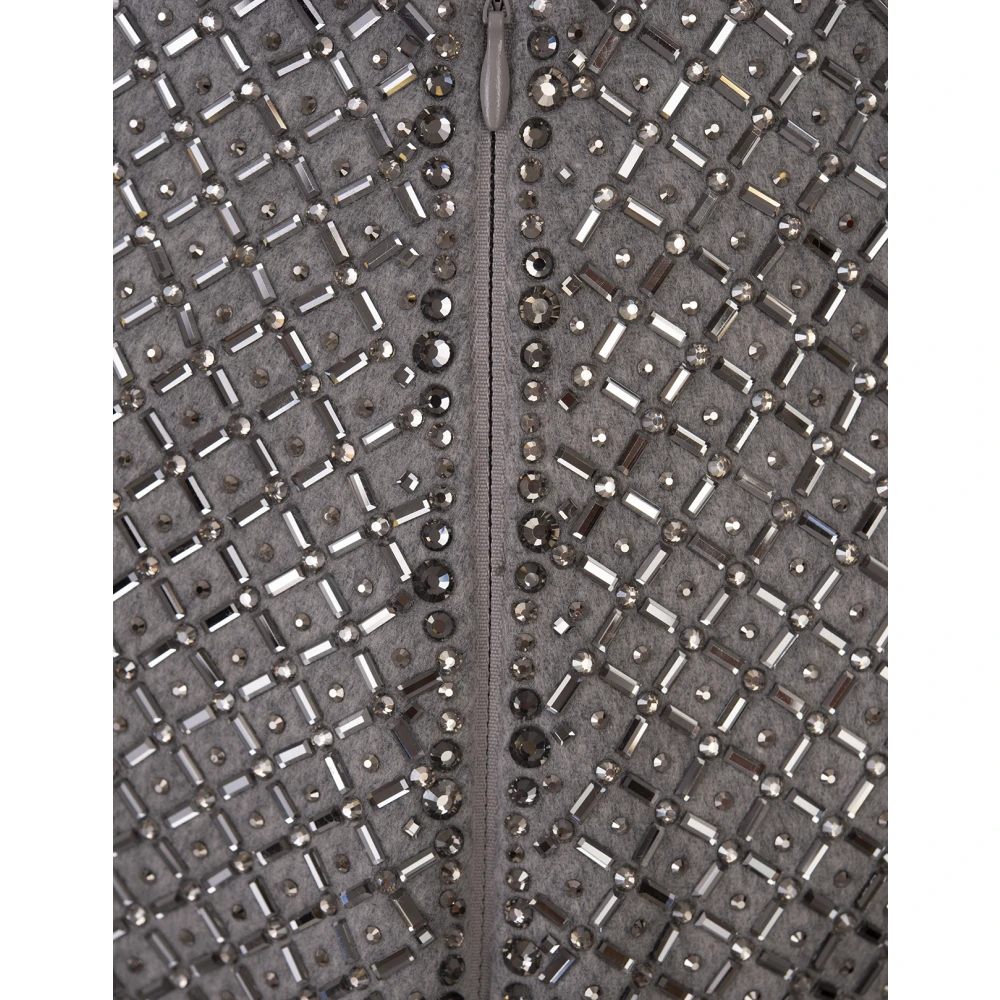 Ermanno Scervino Kristalapplicatie Grijze Korte Rok Gray Dames