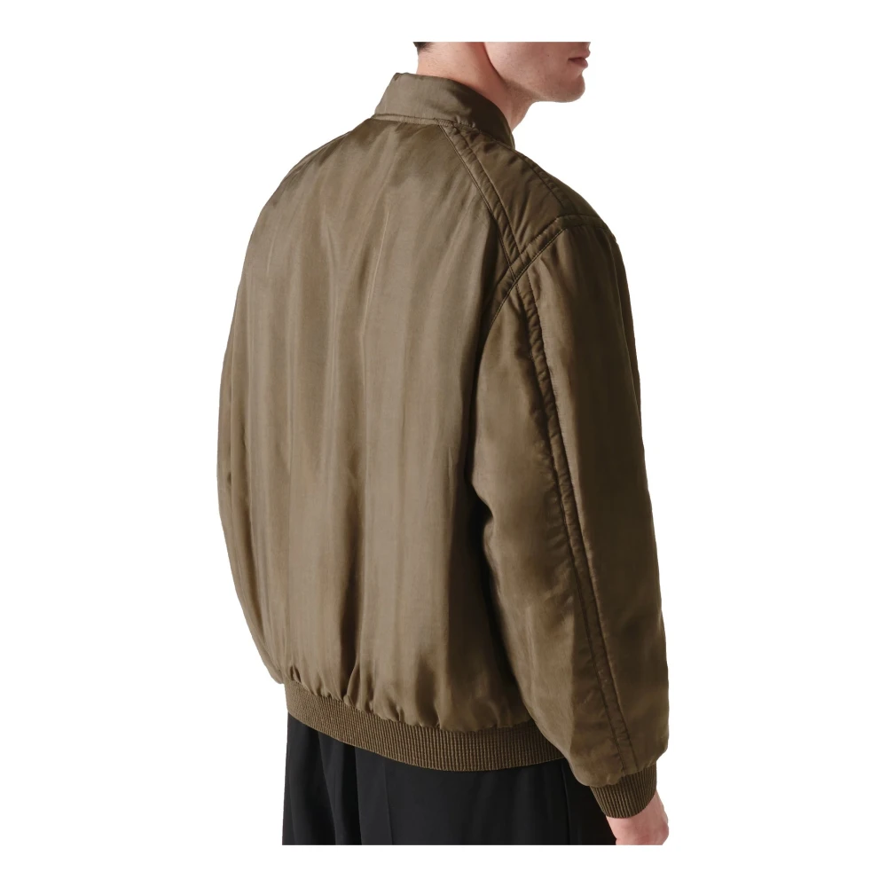 Saint Laurent Khaki Groene Bomberjack Aw24 Green Heren