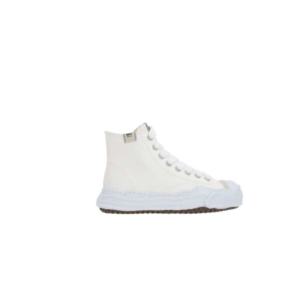 Hvite High-Top Canvas Sneakers