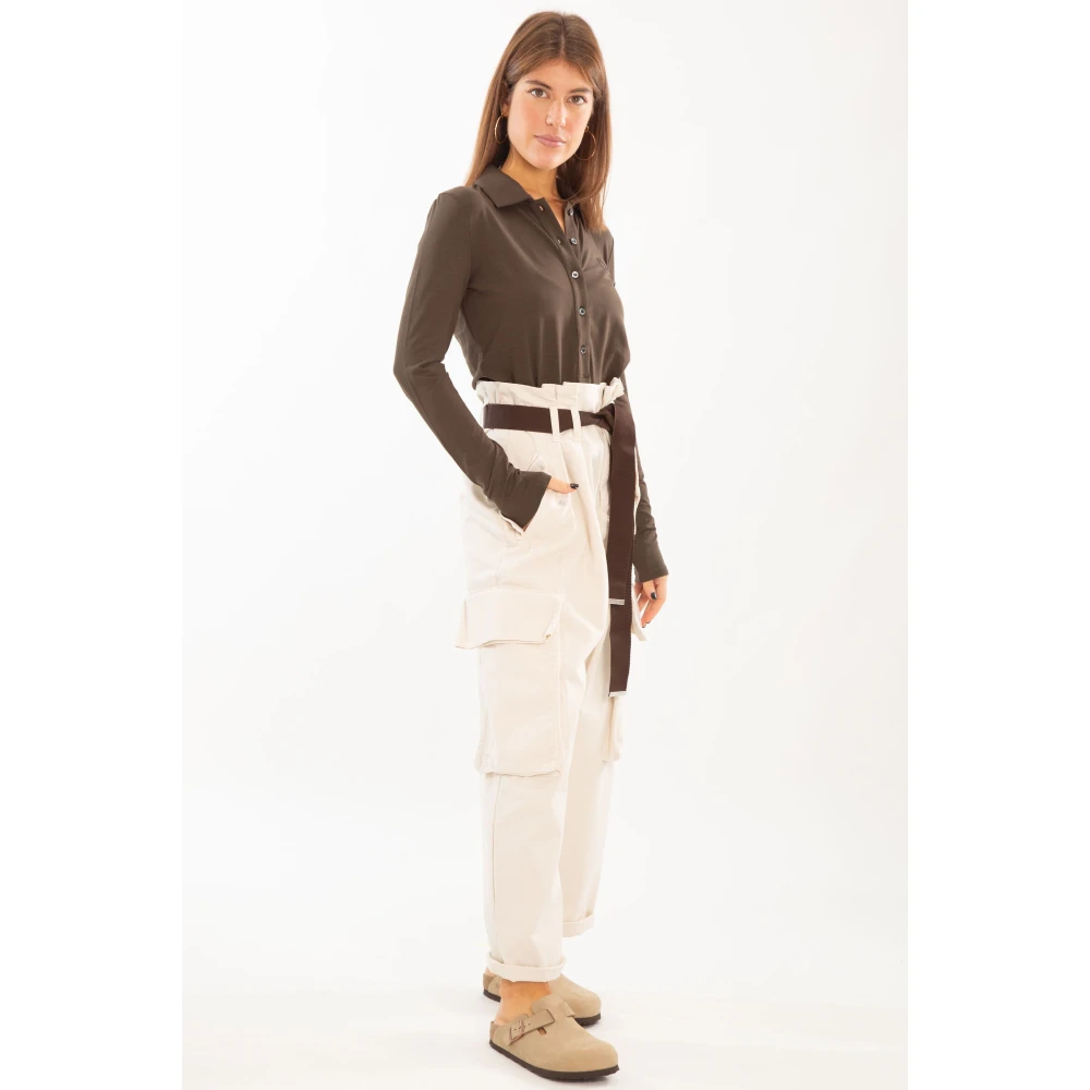 pinko Geborduurd Poloshirt Brown Dames