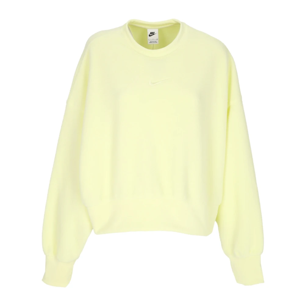 Nike Luminous Groen Plush Crop Sweatshirt Yellow Dames