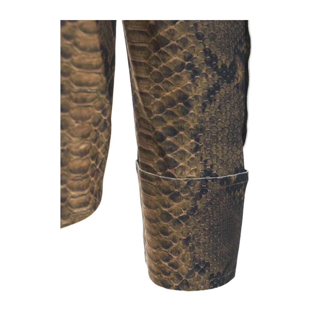 Norma Kamali Gele Stand Blouse Python Effect Brown Dames