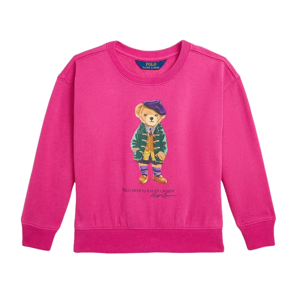 Ralph Lauren Rosa Tröja Polo Bear Långärmad Pink, Flicka