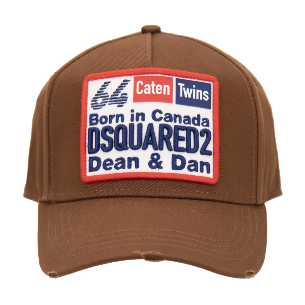 Dsquared2 Unisex Brown Hats & Caps, One Size, Logo Baseball Cap